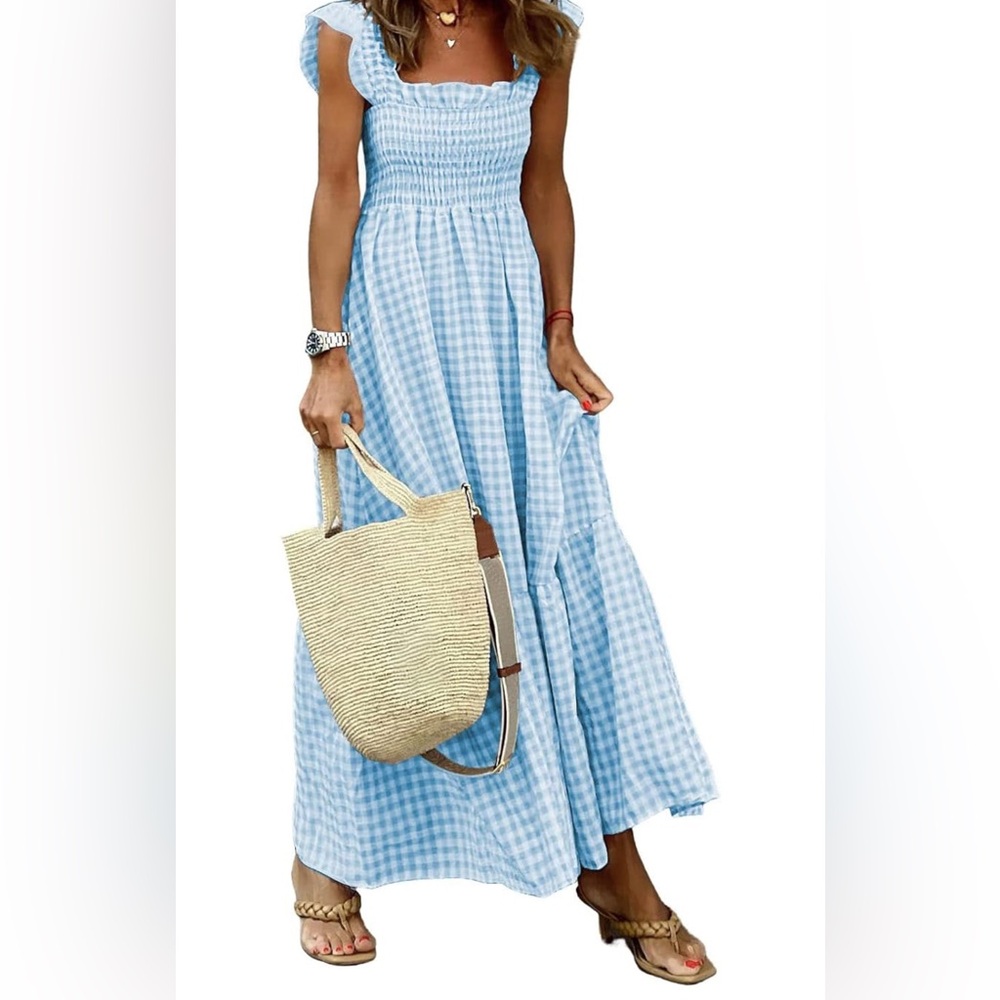 Blue Gingham Small Women’s Dress